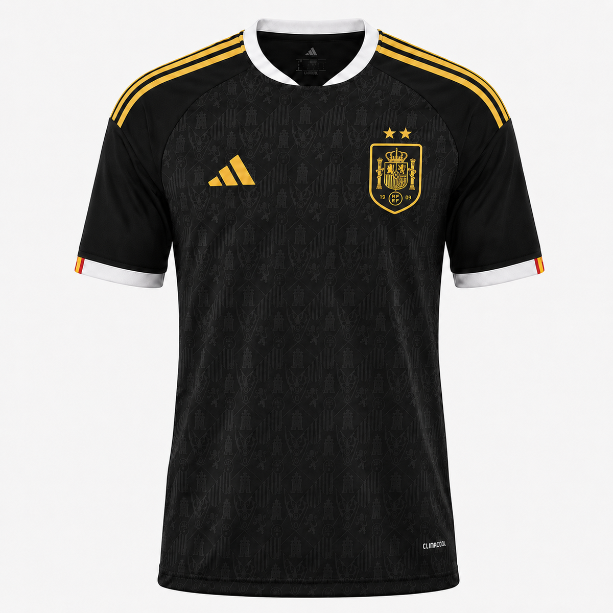 Camiseta selección España edición heráldica negra - vista frontal